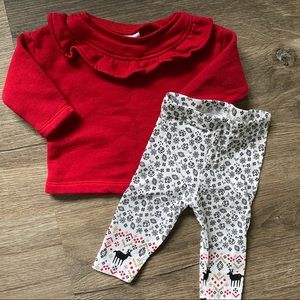 Red sweatshirt set